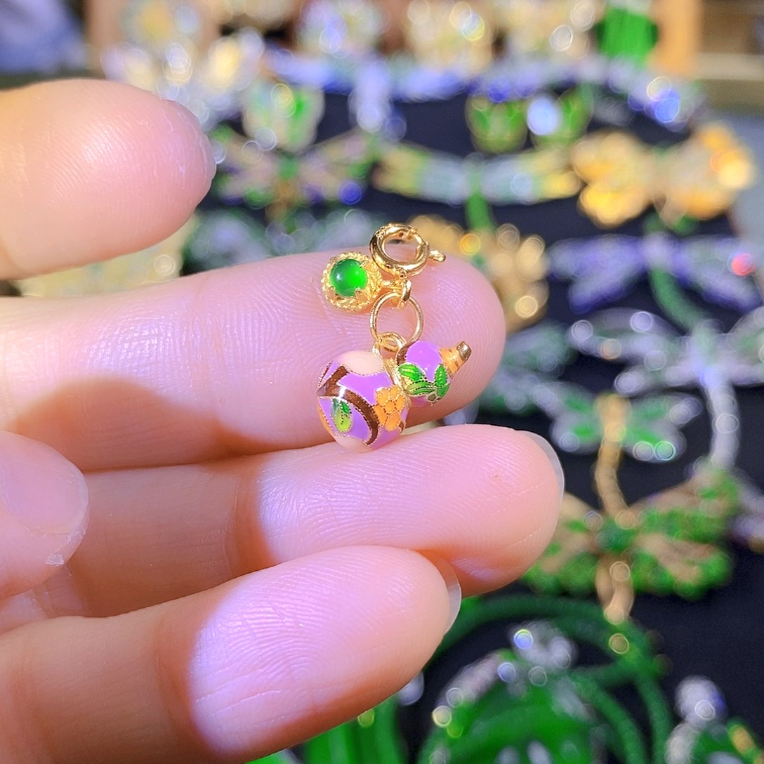 吊坠(不含链)银S925镶嵌翡翠