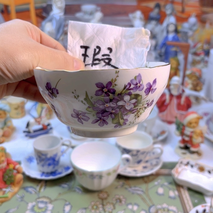 摆件欧洲中古瓷器好看冲鸭！
