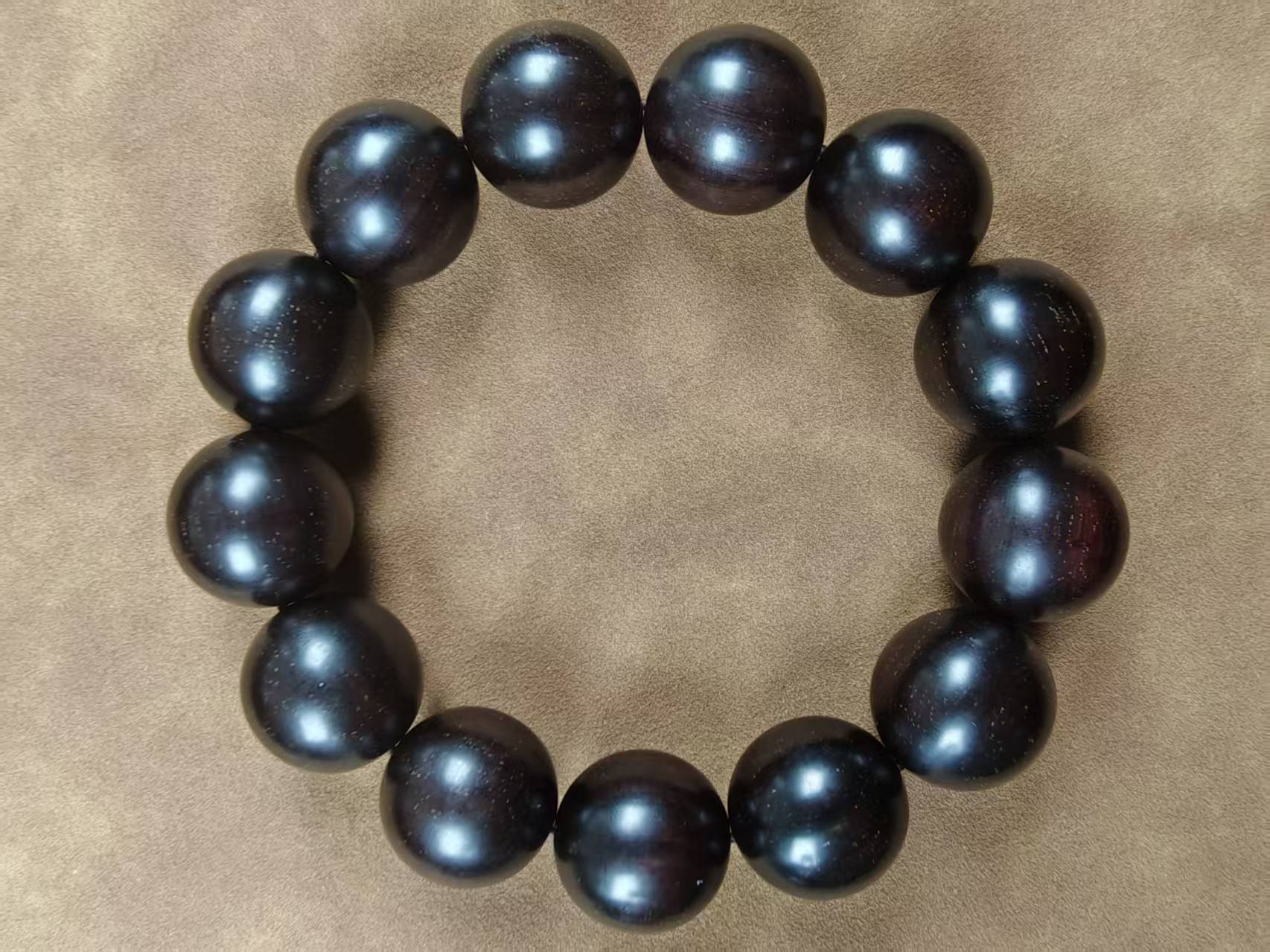 正宗印度小叶紫檀老料18mm多星高油高密无科技手串