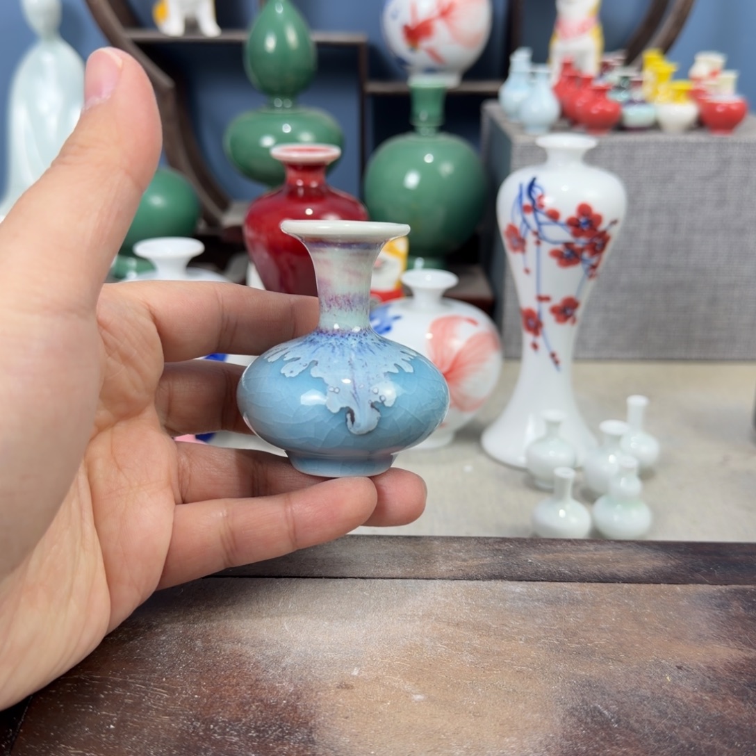 陶瓷手工小花器摆件
