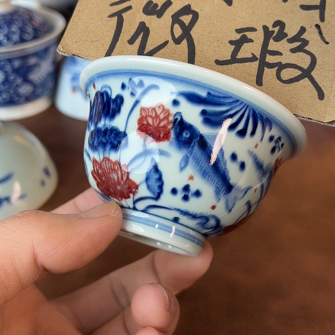 杯合****镜景德镇全手工手绘陶瓷
