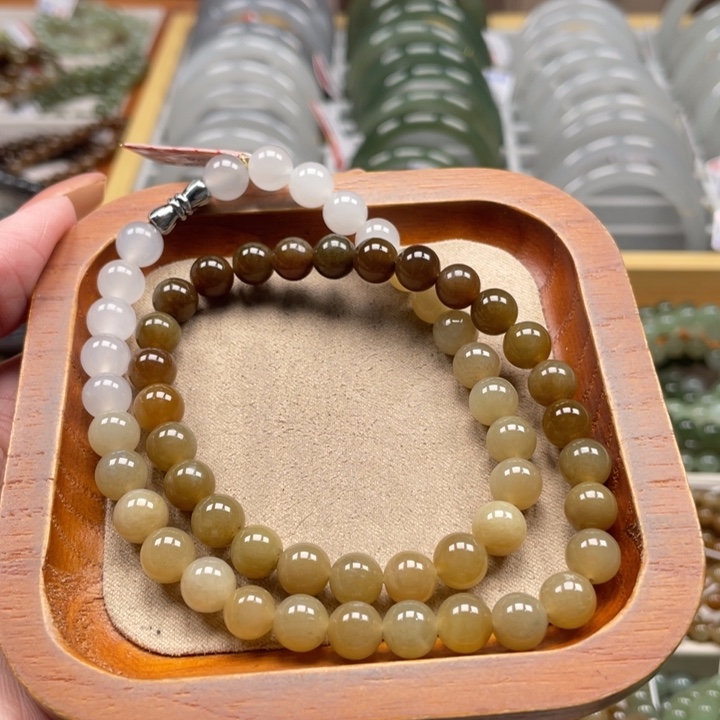 和田玉珠串8mm未镶嵌