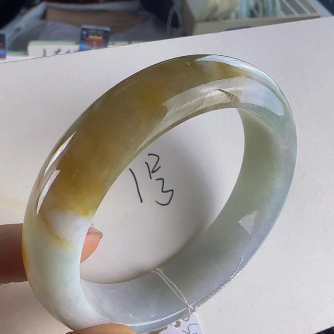 翡翠手镯未镶嵌老坑53圈