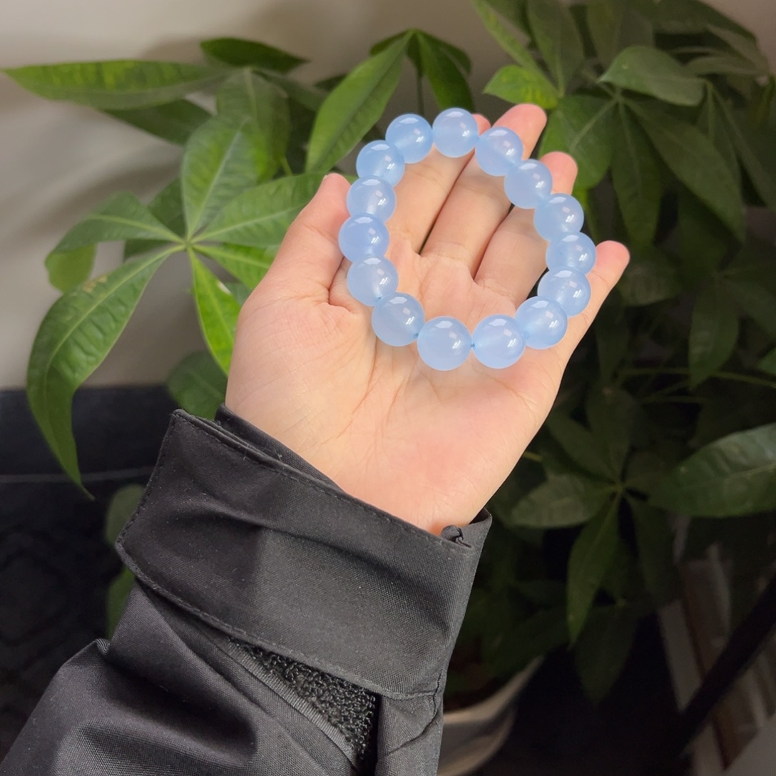 ～***～玉蓝紫手串 卡14。星辰