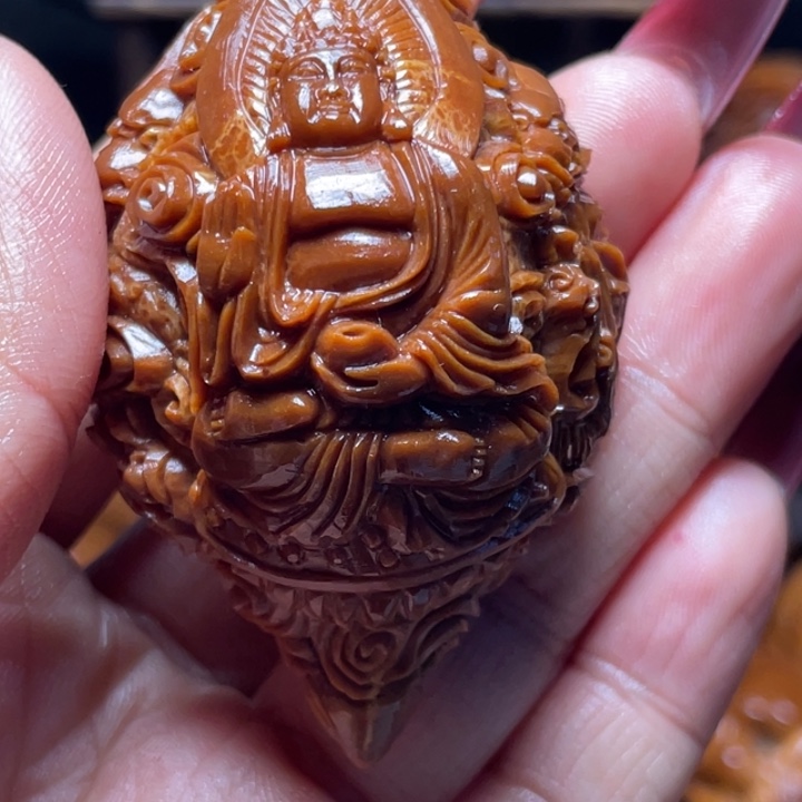 G***吖橄榄核把件橄榄雕刻