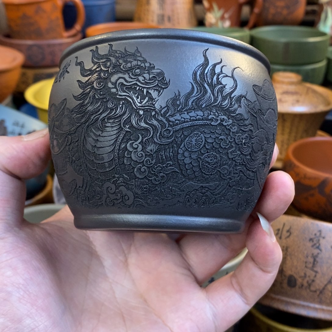 紫砂杯子宜兴全手工紫砂杯