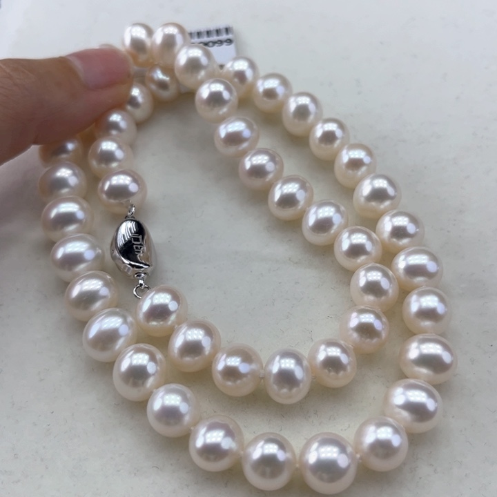 淡水珍珠颈饰银S925镶嵌9➕极光炫彩高品