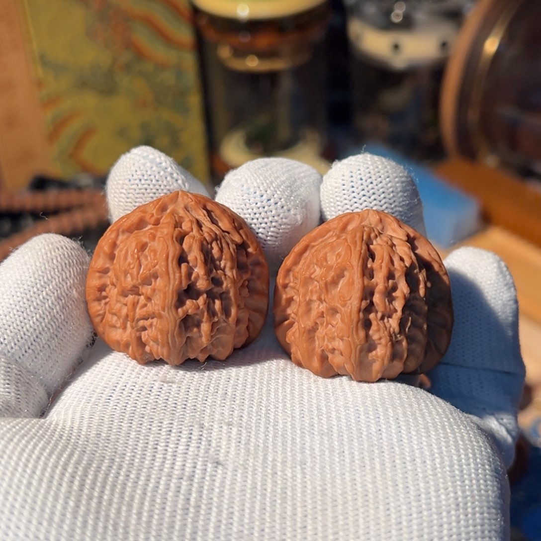 n***k把件文玩核桃全品34三角白