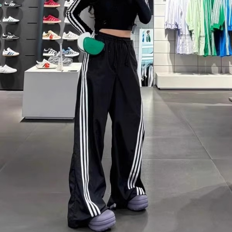 男女同款夏季薄款速干直筒阔腿裤-3360