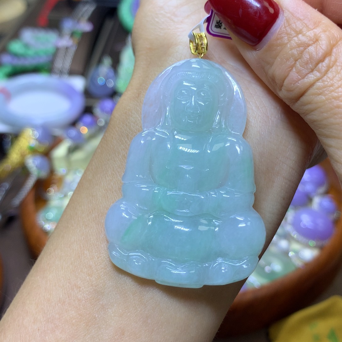 【闪购商品】翡翠颈饰18K金镶嵌翡翠