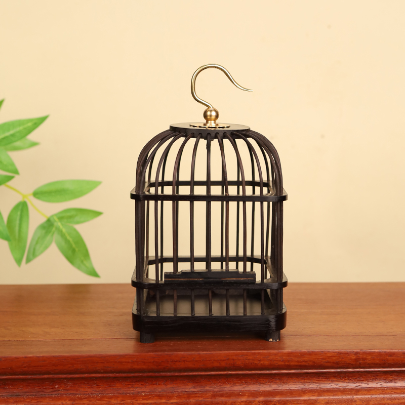 紫光檀铜钩手编款蚂蚱蛐蛐螟虫扎嘴爬虫蝈蝈笼实木无漆饲养箱笼子