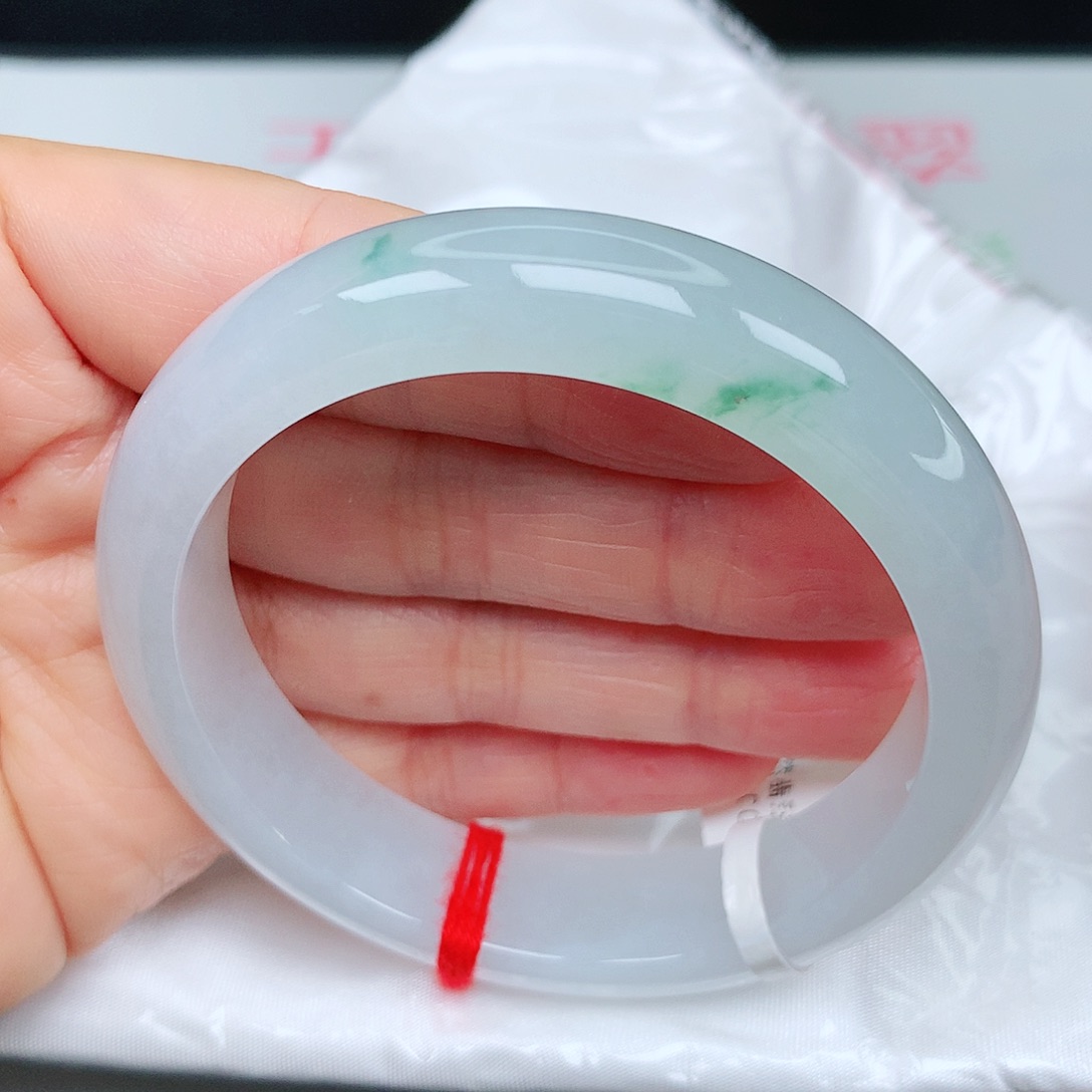 翡翠手镯未镶嵌冰胶飘绿17