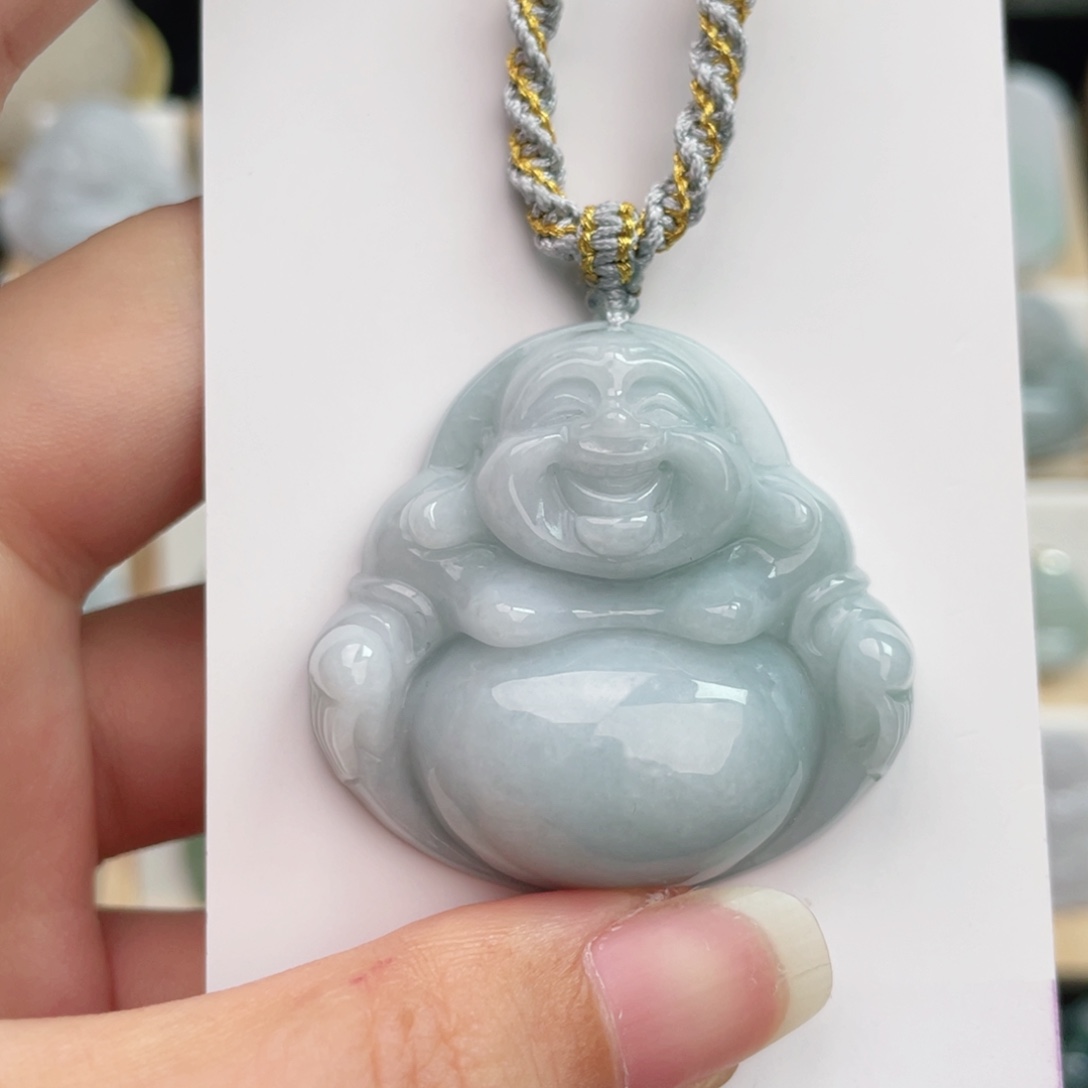 翡翠未镶嵌颈饰佛公（包容心）