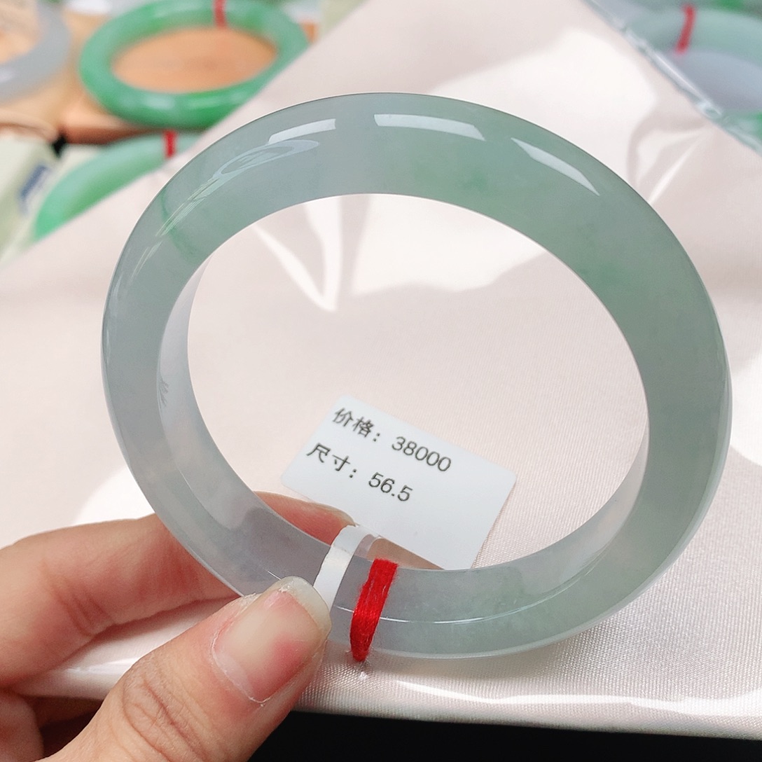 翡翠手镯未镶嵌天然翡翠手镯56