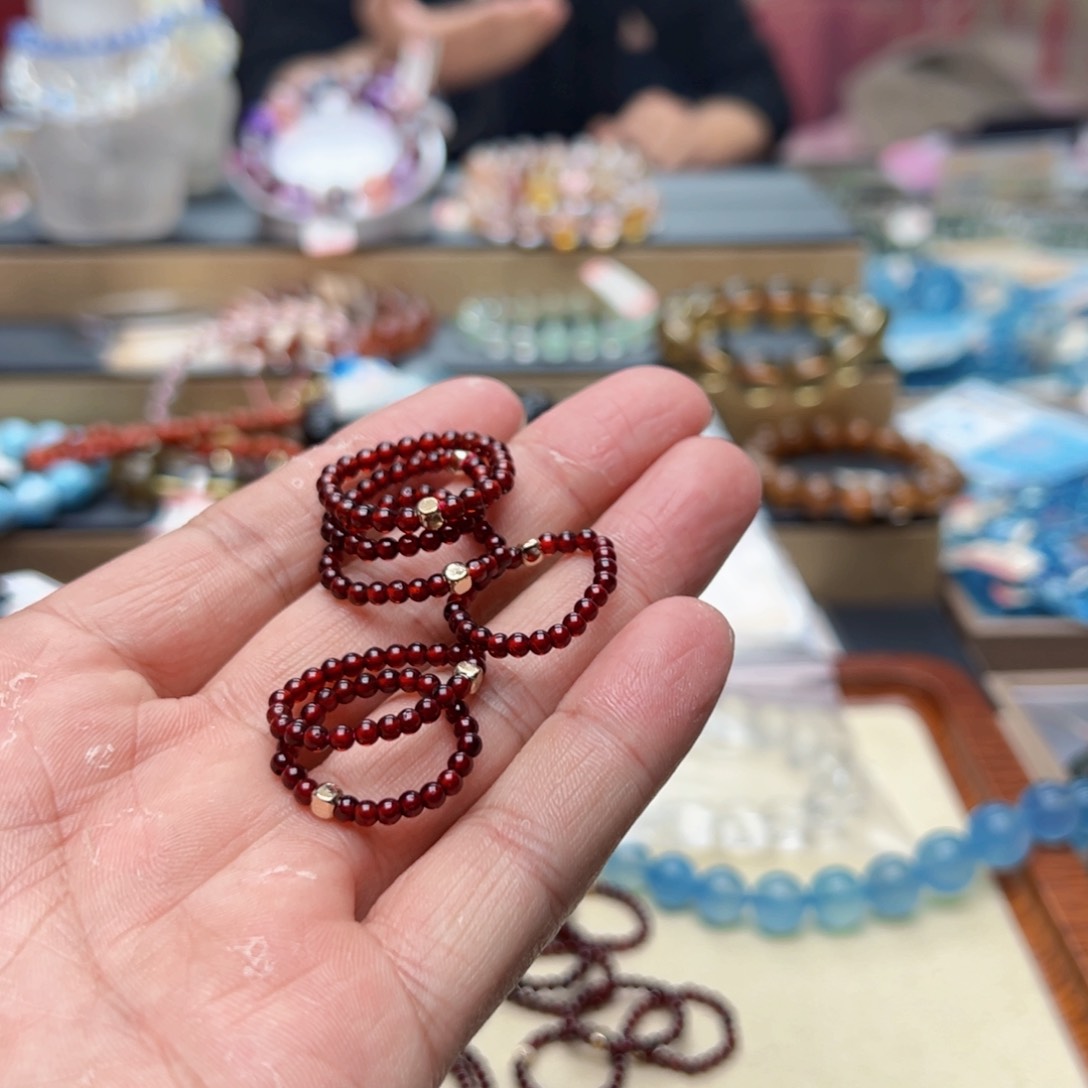 未镶嵌手链水晶石榴石戒圈