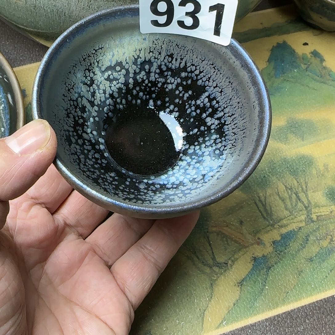 大***制茶盏建盏杯主人杯龙窑柴烧
