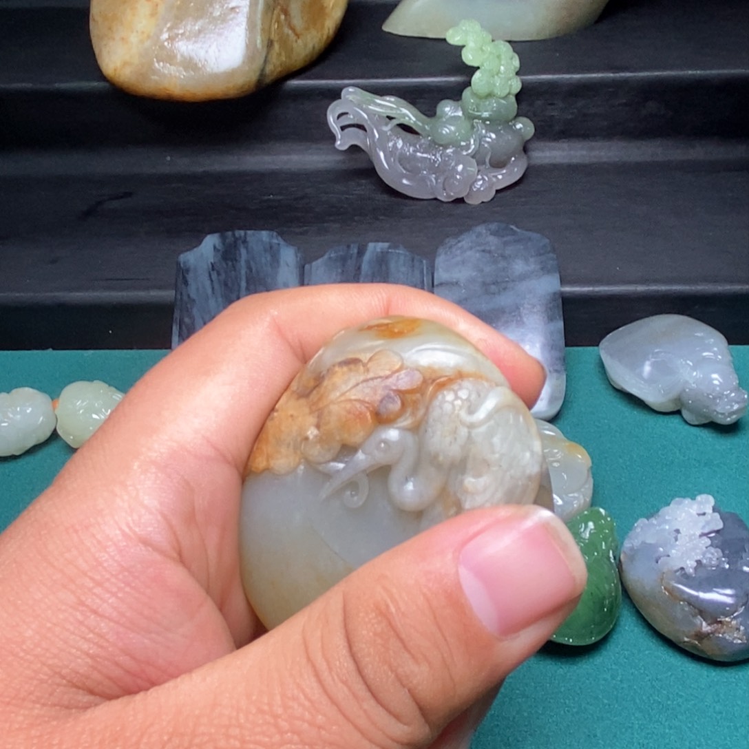 和田玉颈饰未镶嵌冰***子