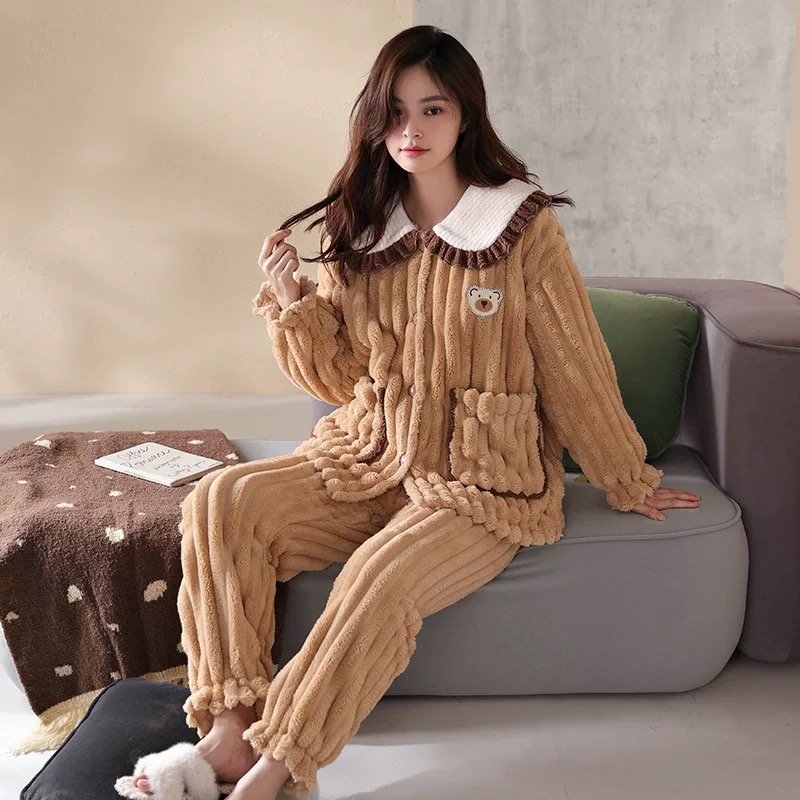 【钰米家】501-600号秋冬加绒加厚日系娃娃领珊瑚绒清货超级品牌