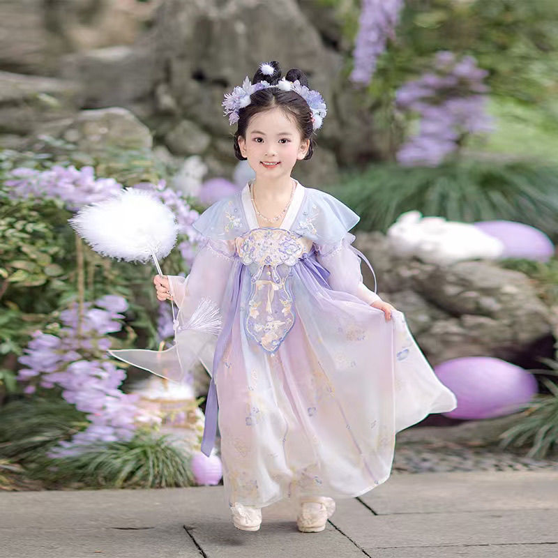 汉服女童2025新款春秋儿童古风公主裙女孩国风超仙裙子唐装秋新款