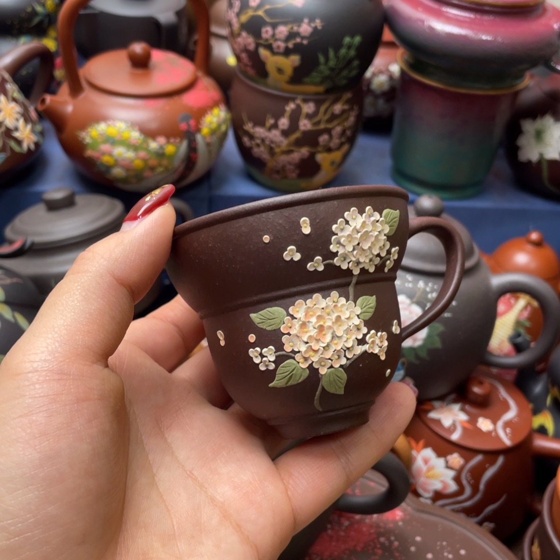 茶杯红泥紫砂主人杯100cc