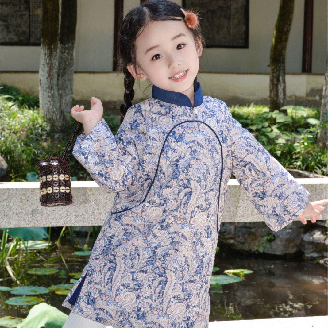 男童女童秋冬唐装儿童拜年服姐弟装加厚改良汉服冬款棉衣中国风