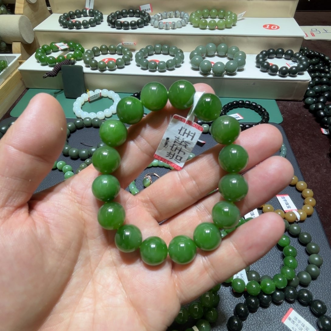 和田玉手链未镶嵌蓝*