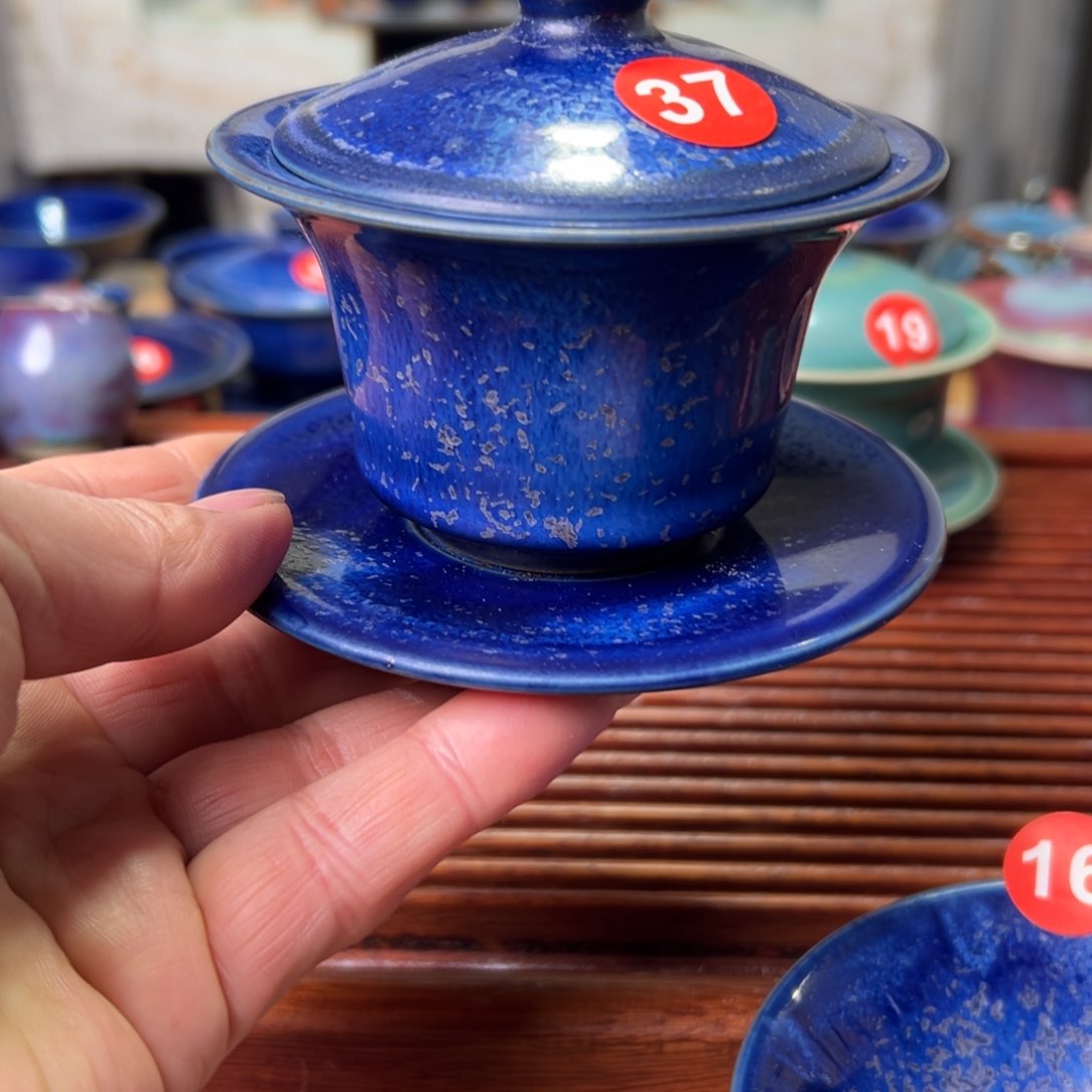 手工制作钧窑茶器