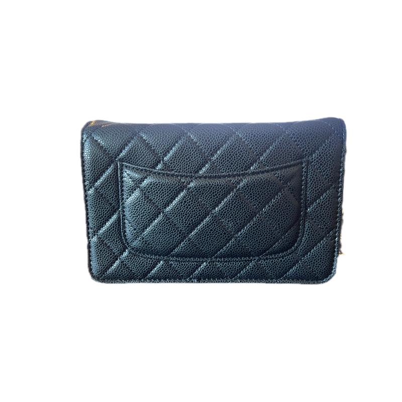 【DIDA】轻奢豪华时尚休闲女士百搭WOC荔枝纹黑色斜挎发财包