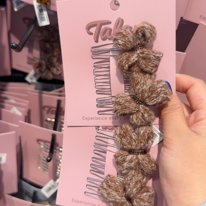 布艺非金属蝴蝶结插梳