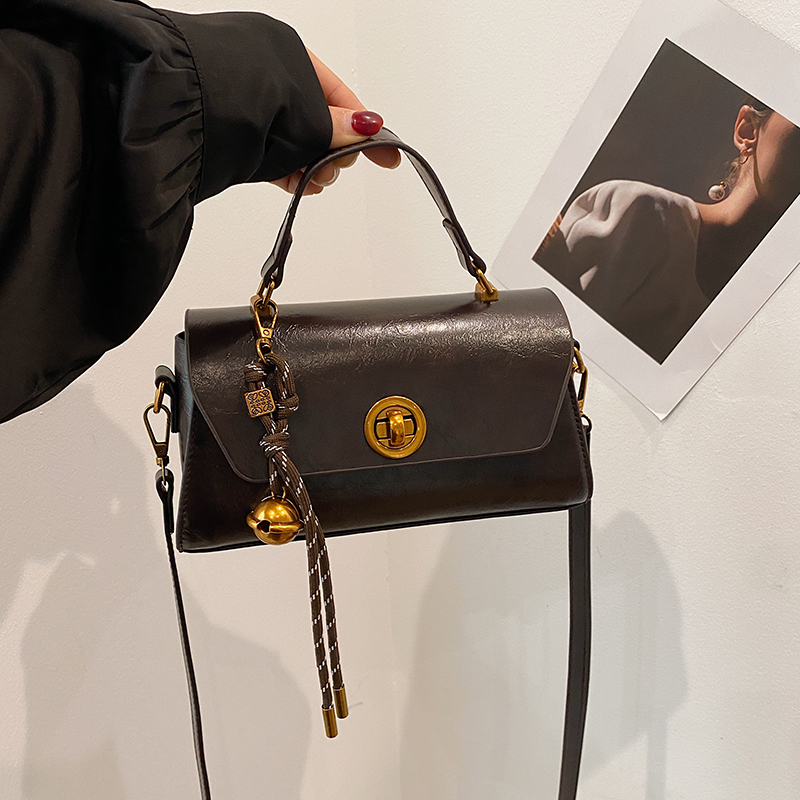 【12*23*9】高级轻奢质感简约手提斜挎女式包包6026咖色