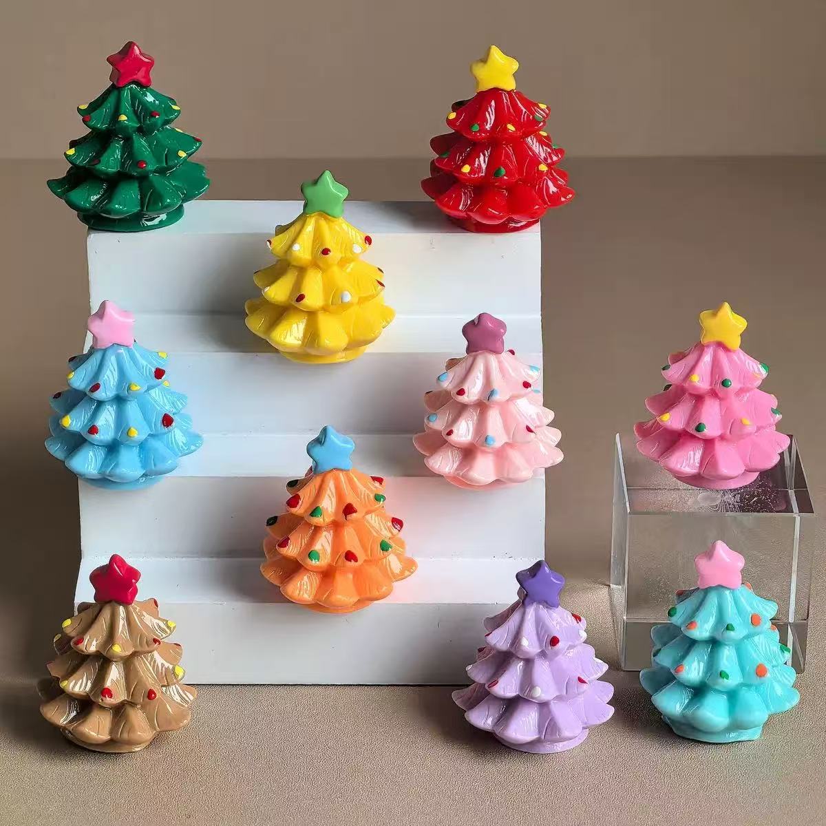 圣诞树*10个*DIY树脂桌面小摆件