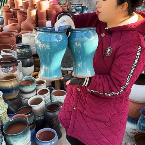 口14高25瑕疵盆子 