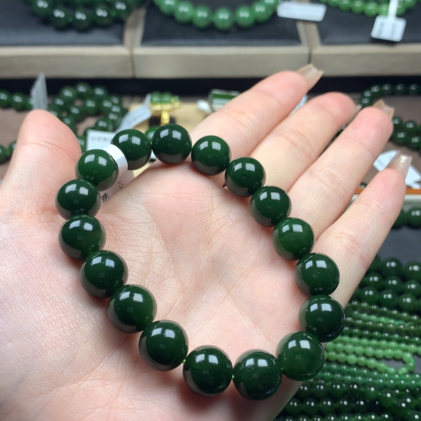 【闪购商品】和田玉（碧玉）手串未镶嵌云