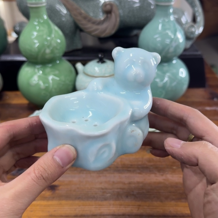 龙泉青瓷茶具微瑕46992