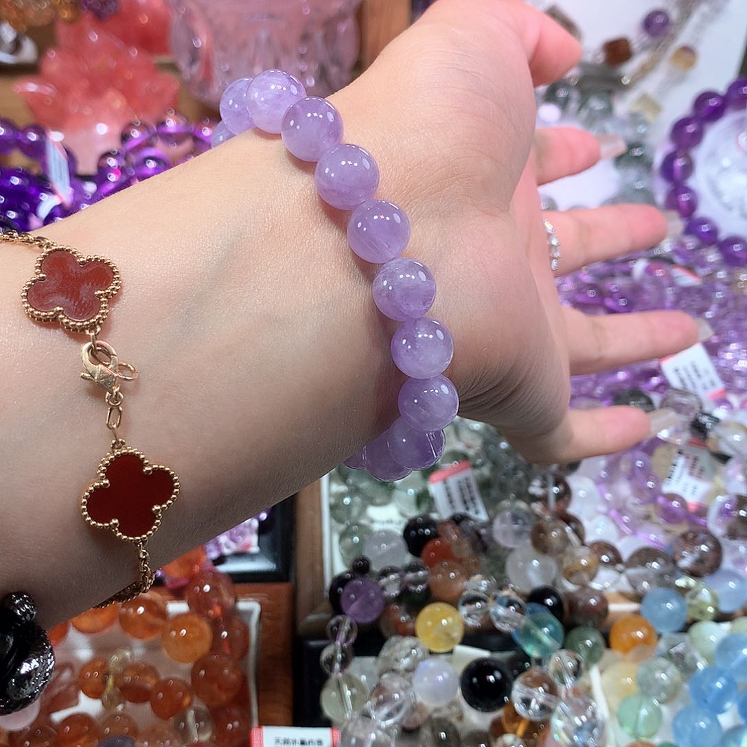 水晶手串未镶嵌薰衣草 10mm