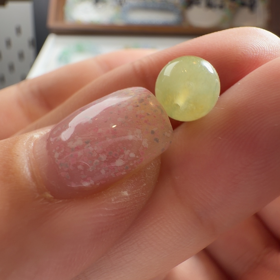 翡翠散珠翡翠黄加绿色8.1