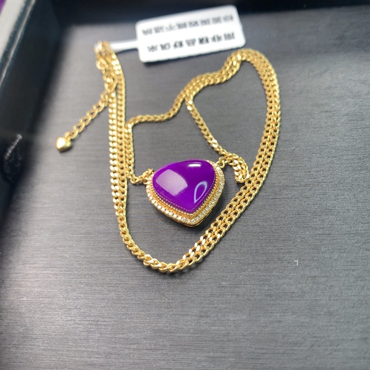 18K金镶嵌苏纪石（舒俱来）项链