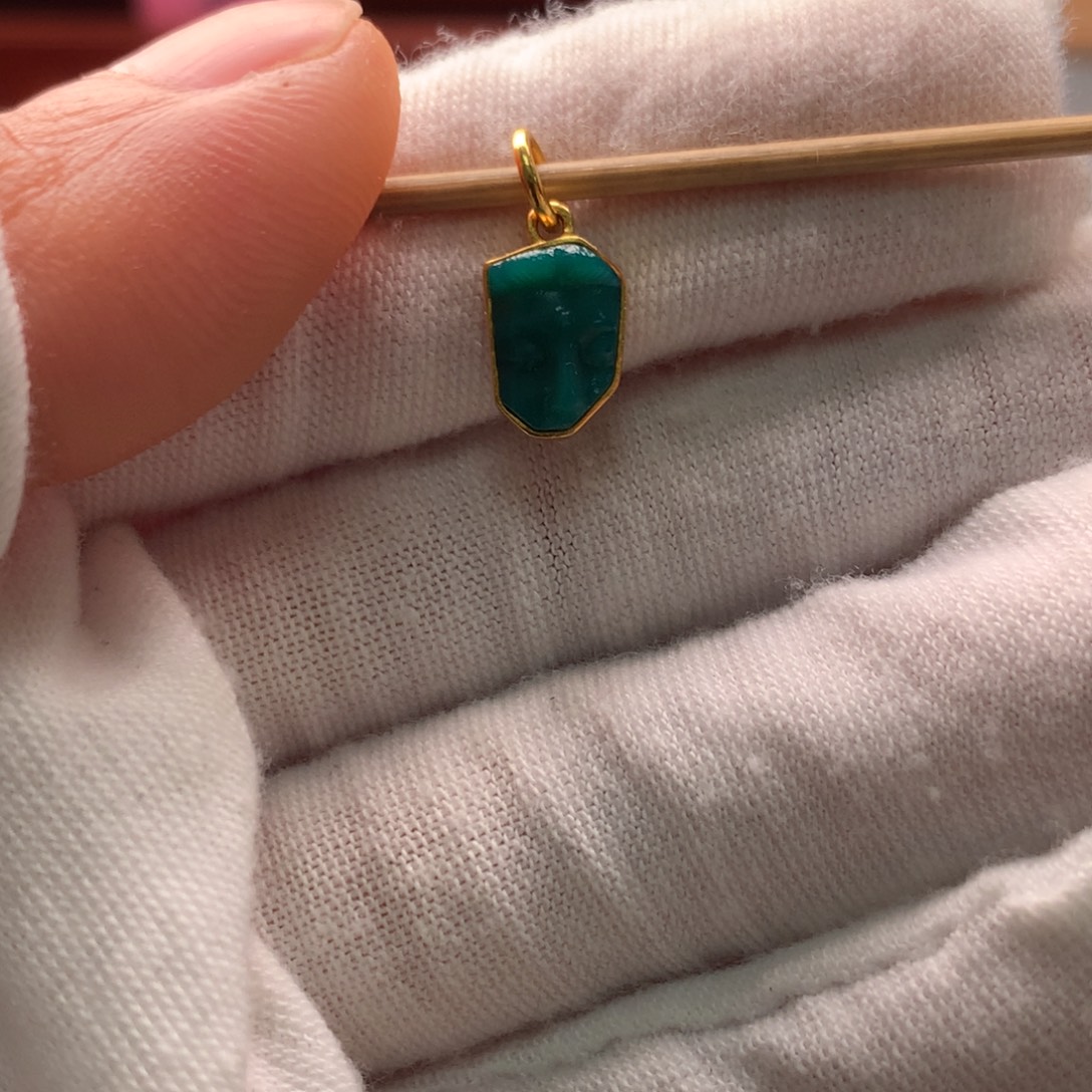 绿松石18K金镶嵌配饰