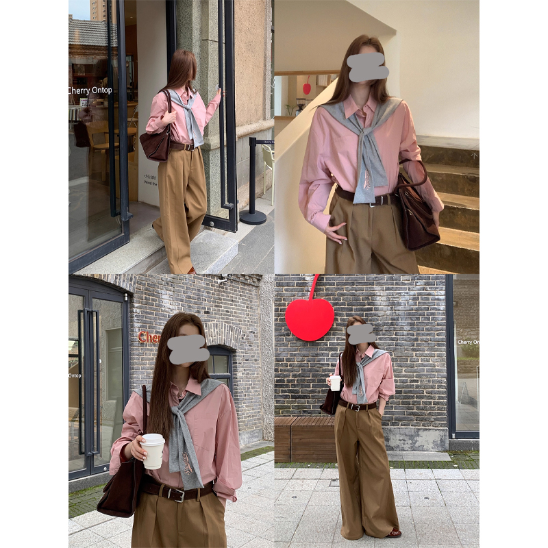【橘子温茶】衬衫 秋季小众复古通勤穿搭BD衬衫2025秋冬潮流新款女