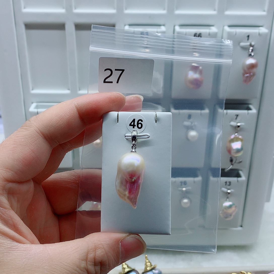 合金淡水珍珠吊坠(不含链)