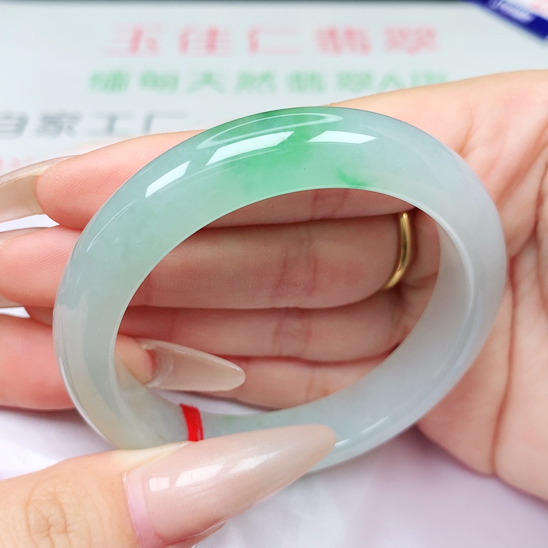 未镶嵌手镯翡翠52-53圈口