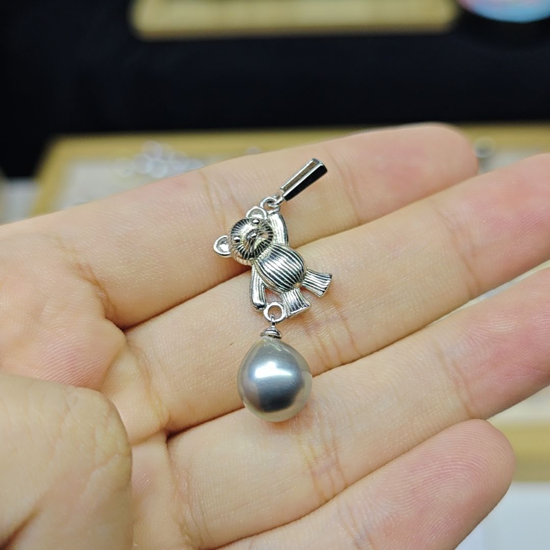 颈饰银S925镶嵌海水珍珠