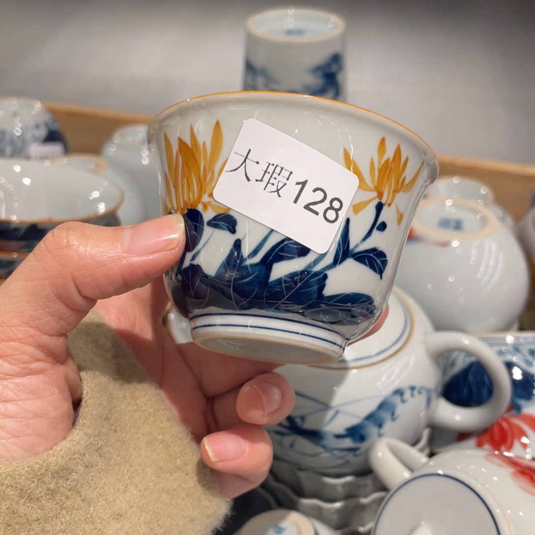 有瑕釉下彩纯手绘