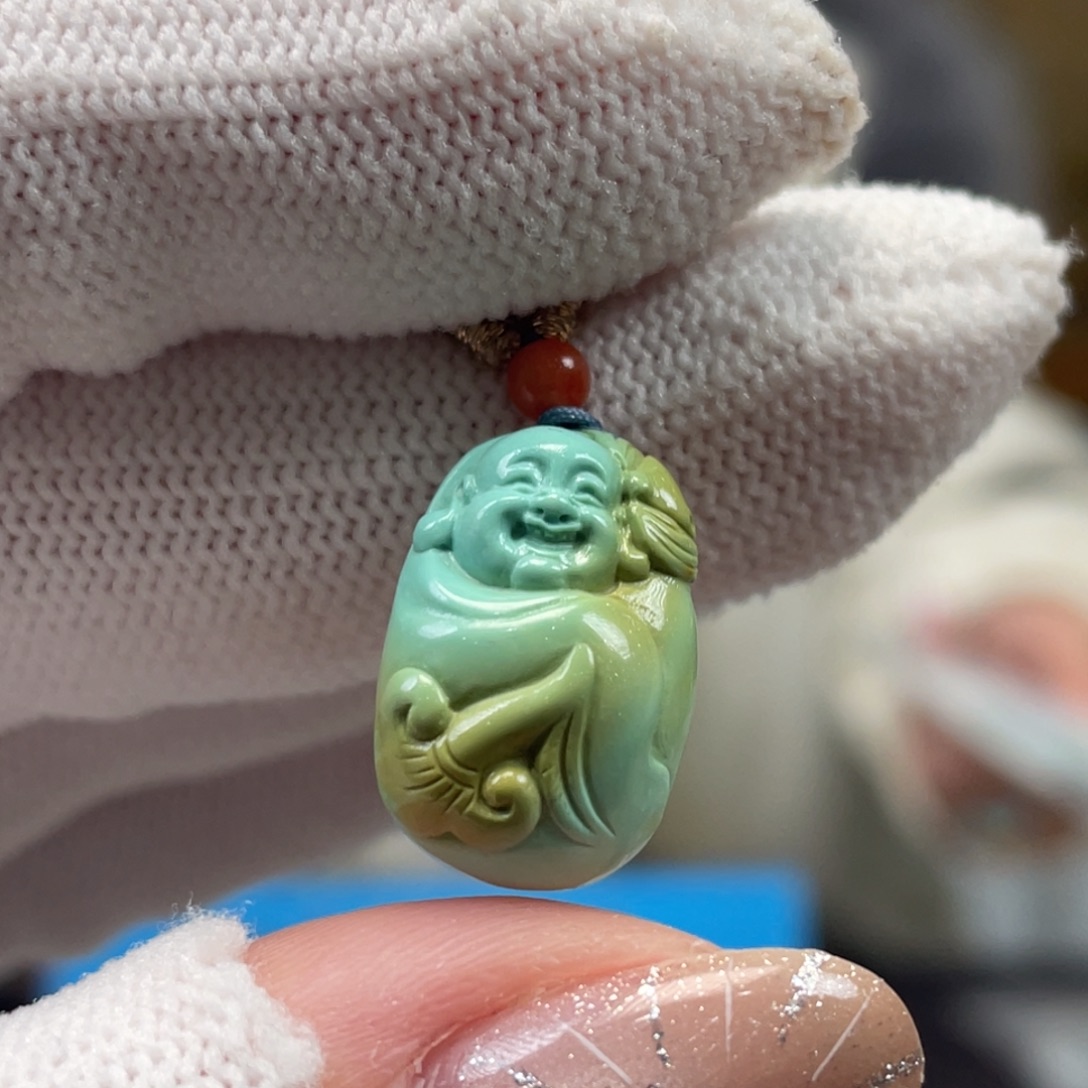 绿松石未镶嵌挂件