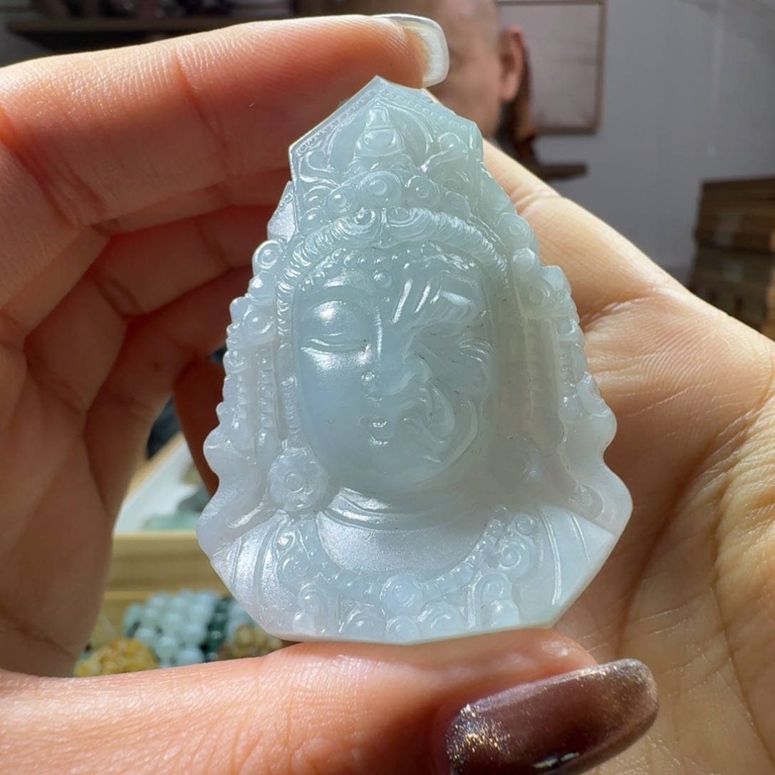 定制翡翠未镶嵌佛魔