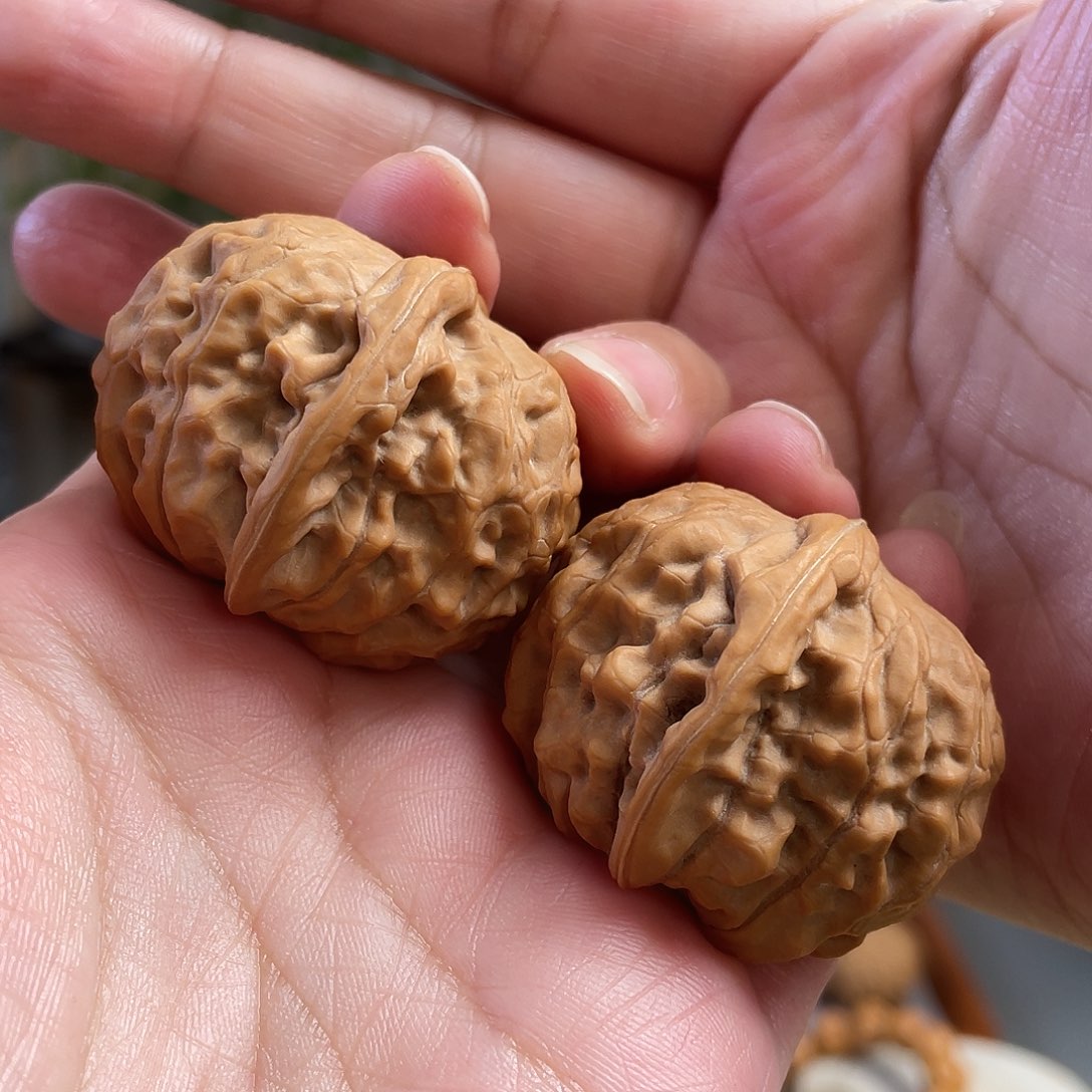 桃核把件40×37尺全品白茬黄松峪元宝CN01262