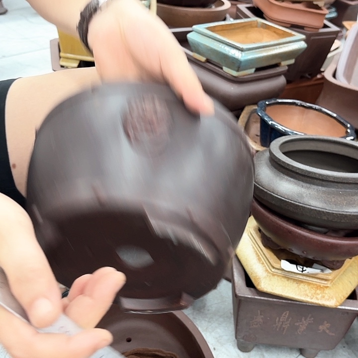 紫砂花盆紫砂的颜色很漂亮