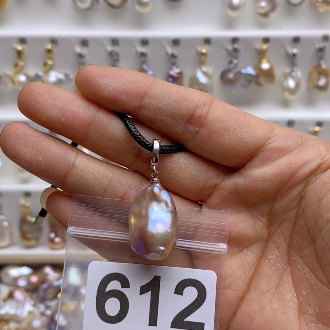 淡水珍珠颈饰银S925镶嵌612