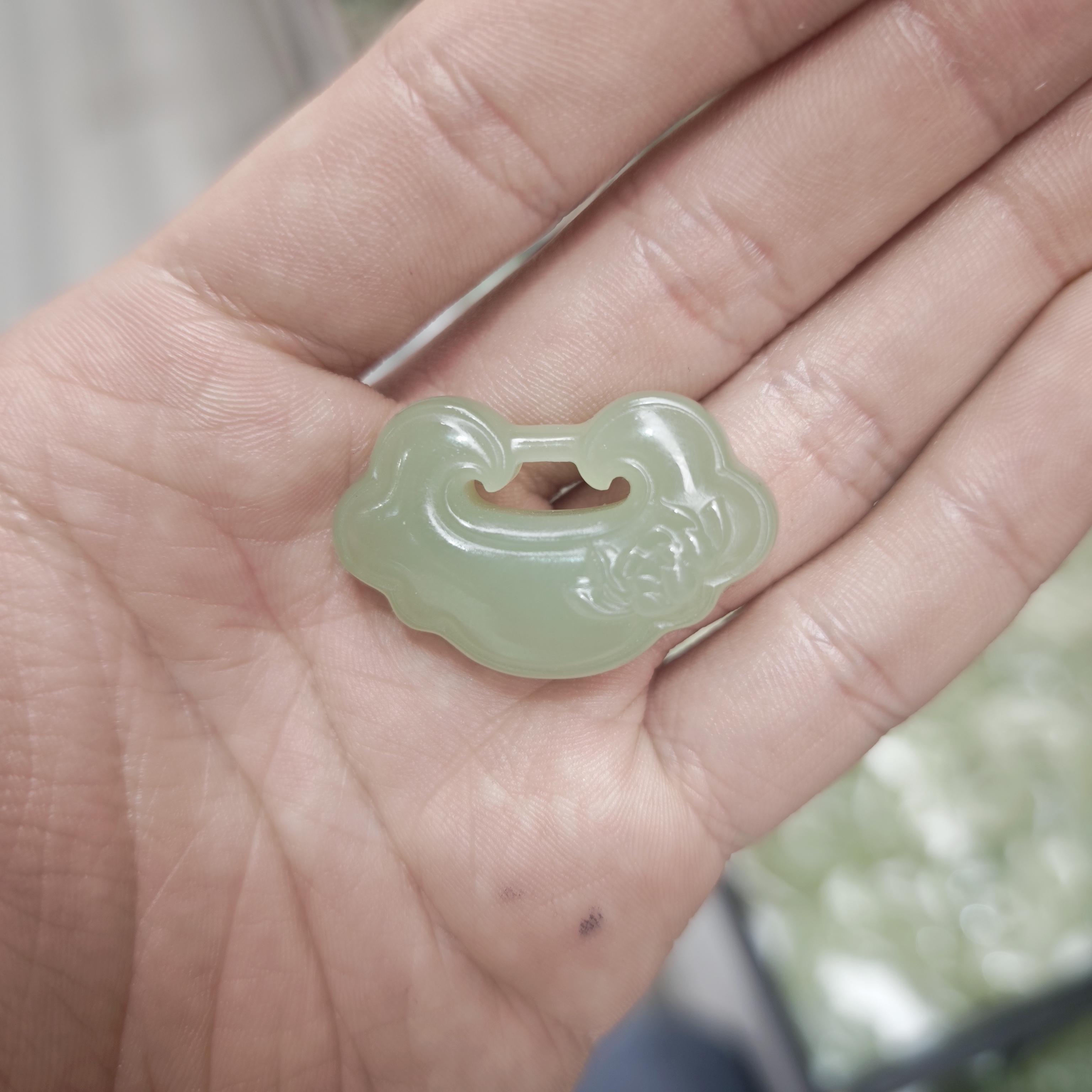 和田玉莲花锁厚装21×34多样性拍一发一