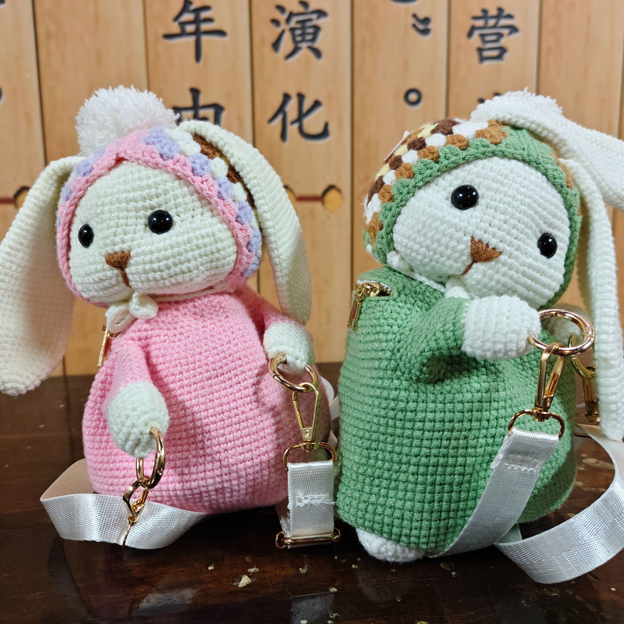 手工DIY针织兔子包